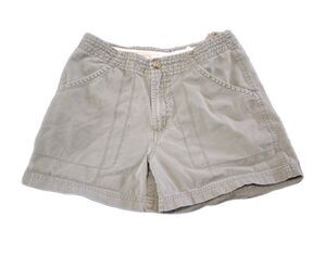 Columbia Womens Cargo Hiking Shorts Nylon Elastic Waist Size 6 Olive Green